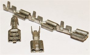 497-02 Контакт с фиксирующим элементом 6,3 под провод  сечения 1,5-2,5 мм2 (35 шт, россыпь)